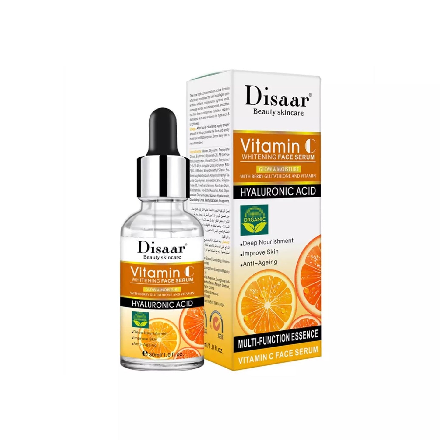 Sérum Facial Vitamina C + Ácido Hialurónico