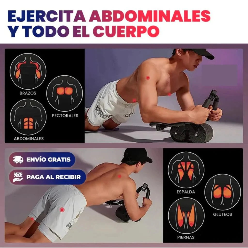 Rueda Abdominal Premium Soporte Con Auto Rebote