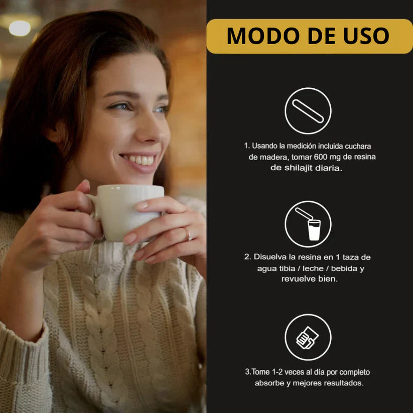 Shilajit del Himalaya Original – Energía real y enfoque diario sin café ni estimulantes