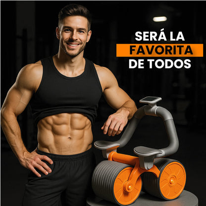 Rueda Abdominal Premium Soporte Con Auto Rebote