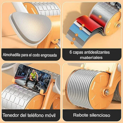 Rueda Abdominal Premium Soporte Con Auto Rebote